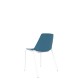 Polypropylene Shell Chair 4-Leg White Steel Frame